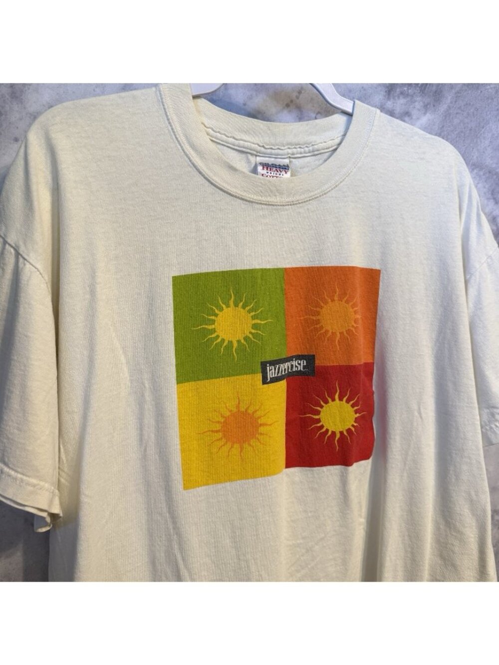 Vintage Jazzercise T Shirt Y2K Short Sleeve Graphic Tee Gildan XL
